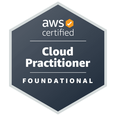AWS Certified Cloud Practitioner badge — Amazon Web Services