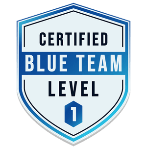 Blue Team Level 1 (BTL1) badge — Security Blue Team