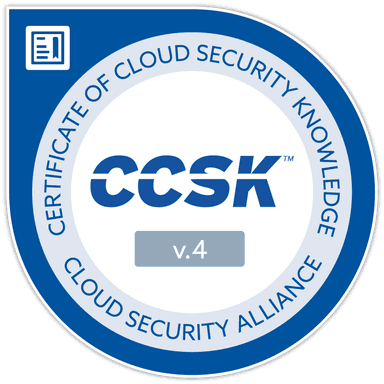 Certificate of Cloud Security Knowledge (CCSK) badge — Cloud Security Alliance