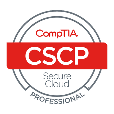 CompTIA Secure Cloud Professional (CSCP) badge — CompTIA